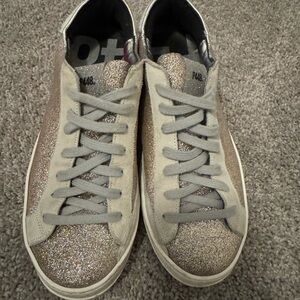 P448 John Sneaker Champagne Glitter Sz 39